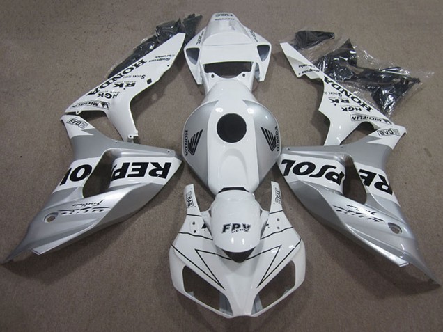 2006-2007 Honda CBR1000RR Motorcycle Fairing - White Silver Black Repsol Canada Websites