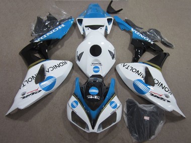 2006-2007 Honda CBR1000RR Motorcycle Fairings - White Light Blue Glossy Black Konica Minolta Canada Websites