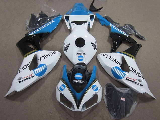 2006-2007 Honda CBR1000RR Motorcycle Fairings - White Light Blue Glossy Black Konica Minolta Canada Websites
