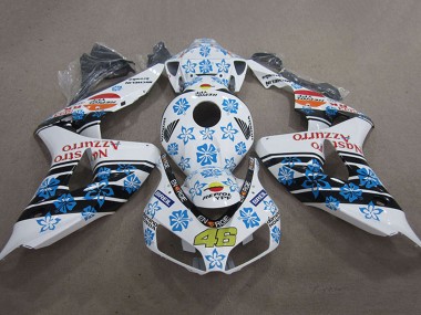2006-2007 Honda CBR1000RR Motorcycle Fairings - White Light Blue Glossy Black Red Nastro Azzurro Repsol 46 Canada Websites