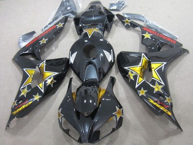 2006-2007 Honda CBR1000RR Motorcycle Fairings - Glossy Black Gold Star Energy Drink Canada Websites