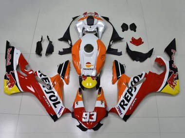 2017-2023 Honda CBR1000RR Motorcycle Fairings - Orange White Red Glossy Black Repsol Red Bull 93 Canada Websites
