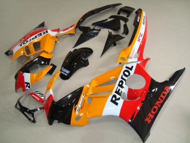 1995-1996 Honda CBR600 F3 Motorcycle Fairings - Orange White Glossy Black Repsol Canada Websites