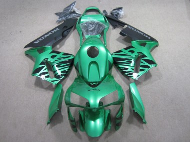 2003-2004 Honda CBR600RR Motorcycle Fairings - Green Black Flame Canada Websites