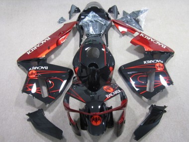 2003-2004 Honda CBR600RR Motorcycle Fairings - Glossy Black Red RACARDI Canada Websites