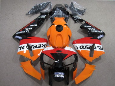 2005-2006 Honda CBR600RR Motorcycle Fairings Kits - Orange White Red Glossy Black Repsol Canada Websites