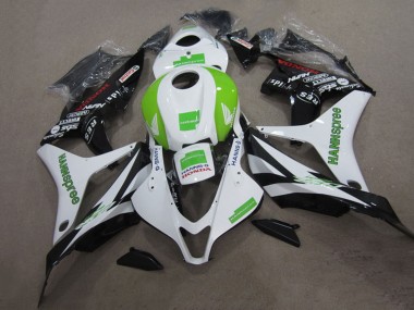 2007-2008 Honda CBR600RR Motorcycle Fairing Kits - White Green Glossy Black Hannspree Canada Websites