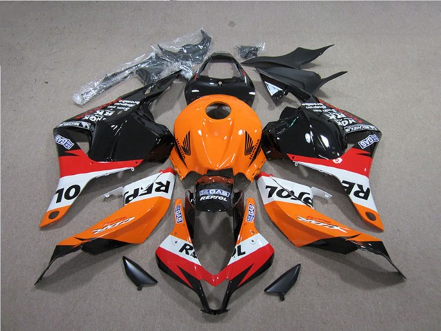 2009-2012 Honda CBR600RR Abs Fairings - Orange White Red Glossy Black Repsol Canada Websites