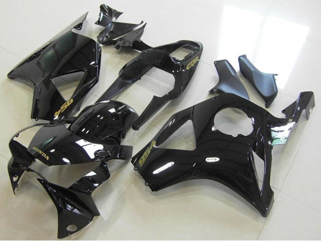 2002-2003 Honda CBR900RR 954 Motorcycle Fairings - Glossy Black Gold Decal Canada Websites