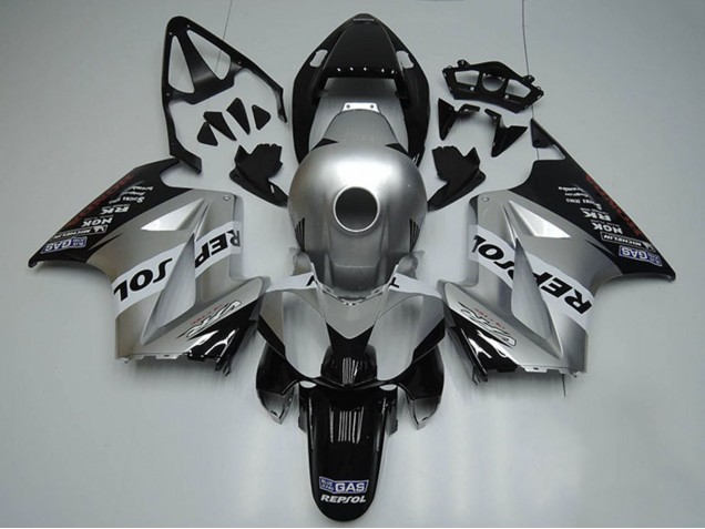 2002-2013 Honda VFR 800 Motorcycle Fairings - Silver White Glossy Black Repsol Canada Websites