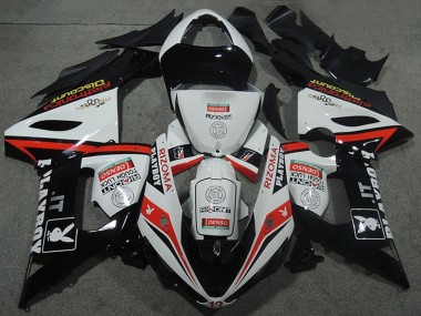 2005-2006 Kawasaki ZX6R Motorcycle Fairings - White Black Red Rizoma Playboy Canada Websites