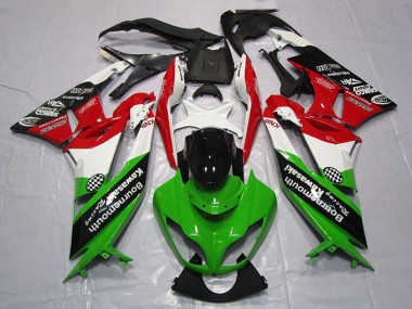 2009-2012 Kawasaki ZX6R Motorcycle Fairings - White Red Green Glossy Black Canada Websites
