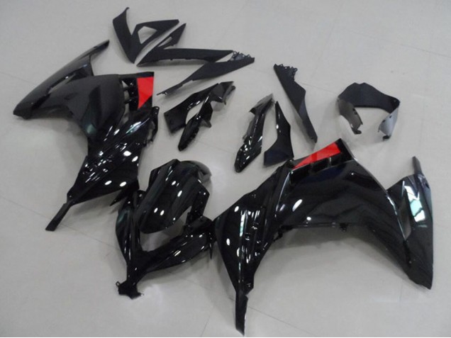 2013-2018 Kawasaki ZX300R Motorcycle Fairings - Glossy Black Red Canada Websites