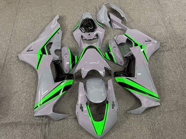 2017-2023 Honda CBR1000RR Motorcycle Fairings - Nardo Grey with Green Stripe Canada Websites