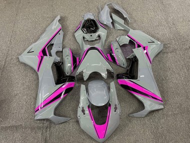 2017-2023 Honda CBR1000RR Motorcycle Fairings - Nardo Grey with Pink Stripe Canada Websites