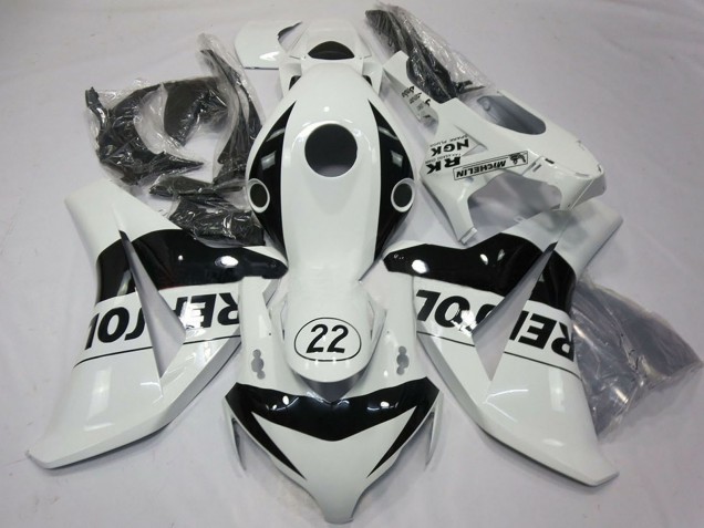 2008-2011 Honda CBR1000RR Motorcycle Fairings - White Glossy Black Repsol 22 Canada Websites