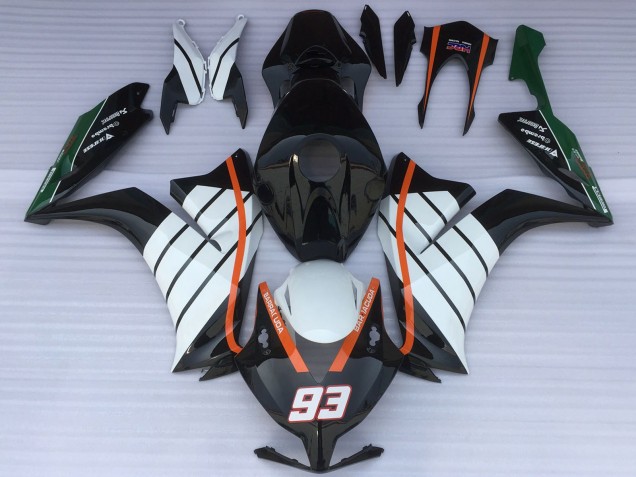 2012-2016 Honda CBR1000RR Motorcycle Fairings - White Orange Glossy Black Baracuda 93 Canada Websites