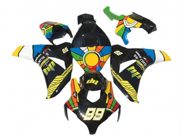 2008-2011 Honda CBR1000RR Motorcycle Fairings - Blue Yellow Green Red Black Color Wheel 99 Canada Websites