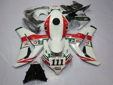 2008-2011 Honda CBR1000RR Motorcycle Fairings - White Red Green Castrol 111 Canada Websites