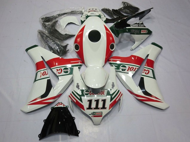 2008-2011 Honda CBR1000RR Motorcycle Fairings - White Red Green Castrol 111 Canada Websites