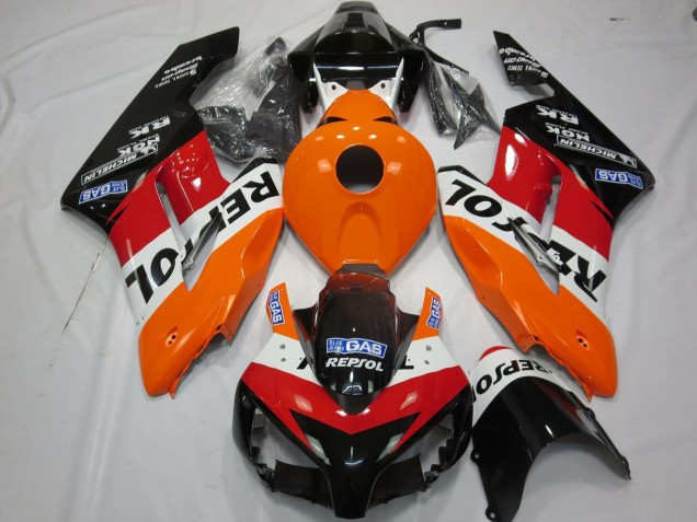 2004-2005 Honda CBR1000RR Motorcycle Fairings Kit - Orange White Red Glossy Black Repsol Canada Websites