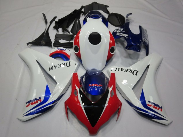 2008-2011 Honda CBR1000RR Motorcycle Fairings - White Red Blue HRC Dream Glossy Black Canada Websites