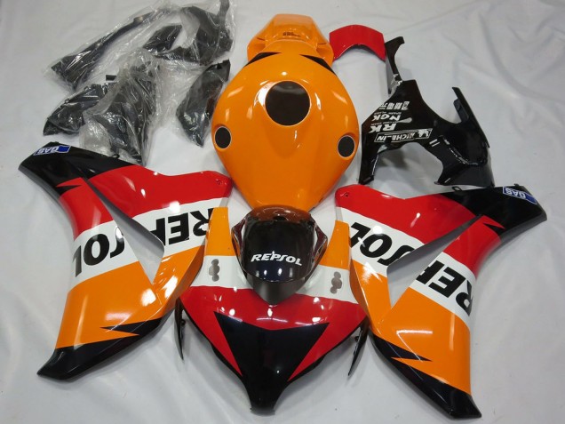 2008-2011 Honda CBR1000RR Motorcycle Fairing Kits - Orange White Red Glossy Black Repsol Canada Websites