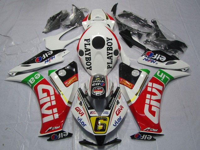 2012-2016 Honda CBR1000RR Motorcycle Fairings - White Red Green Givi PlayBoy Canada Websites