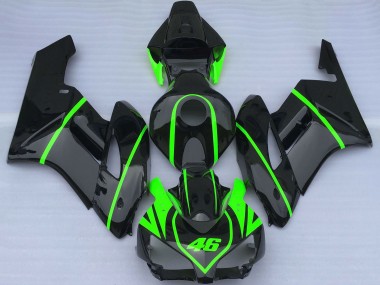 2004-2005 Honda CBR1000RR Motorcycle Fairings - Glossy Black High Viz Green Canada Websites