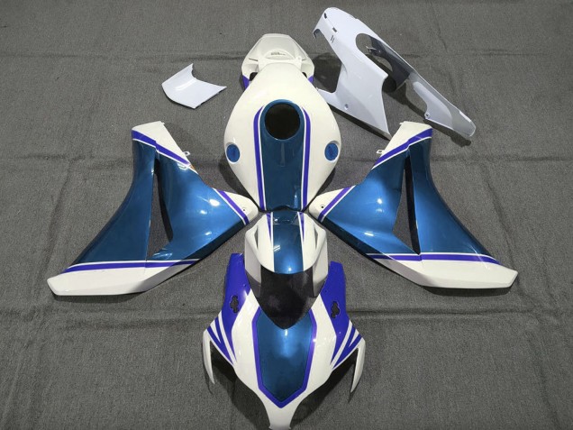 2008-2011 Honda CBR1000RR Motorcycle Fairings - White Glossy Pearl Blue Canada Websites