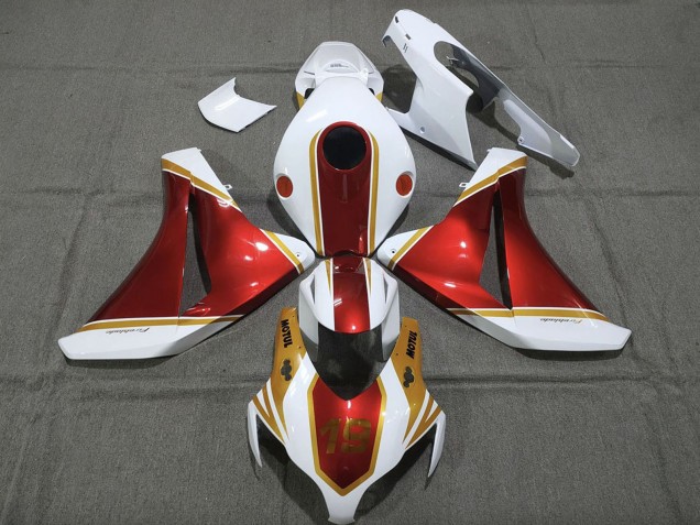 2008-2011 Honda CBR1000RR Motorcycle Fairings - White Red Gold Canada Websites