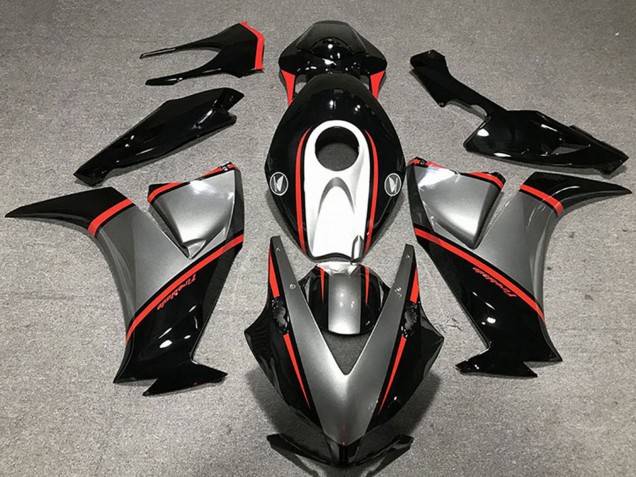2012-2016 Honda CBR1000RR Motorcycle Fairings - Gunmetal Grey Glossy Black Red Canada Websites