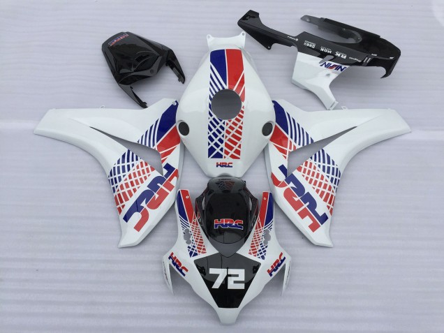 2008-2011 Honda CBR1000RR Motorcycle Fairings - White Blue Red HRC 72 Canada Websites