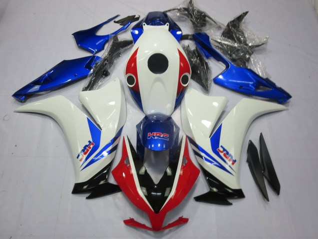 2012-2016 Honda CBR1000RR Motorcycle Fairings - White Blue Red HRC Canada Websites