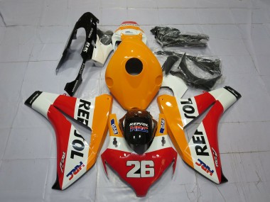 2008-2011 Honda CBR1000RR Motorcycle Fairings - Orange White Red Glossy Black Repsol 26 Canada Websites