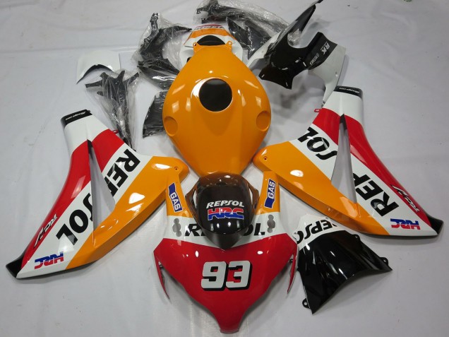 2008-2011 Honda CBR1000RR Motorcycle Fairings - Orange White Red Glossy Black Repsol 93 Canada Websites