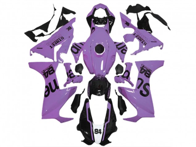 2017-2024 Honda CBR1000RR Motorcycle Fairings - Milky Purple Glossy Black Street Flava Canada Websites