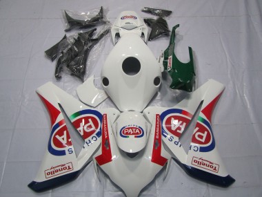 2008-2011 Honda CBR1000RR Motorcycle Fairings - White Red Blue Pata Castrol Tonello Canada Websites