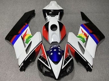 2004-2005 Honda CBR1000RR Motorcycle Fairings - White Red Blue Glossy Black Star Canada Websites