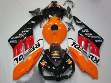 2004-2005 Honda CBR1000RR Motorcycle Fairing - Orange White Red Glossy Black Repsol Canada Websites