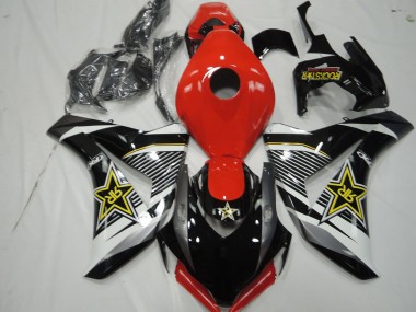 2008-2011 Honda CBR1000RR Motorcycle Fairings - White Red Glossy Black RockStar Style Canada Websites