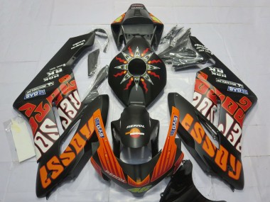 2004-2005 Honda CBR1000RR Motorcycle Fairings - Matte Black Orange Rossi Canada Websites