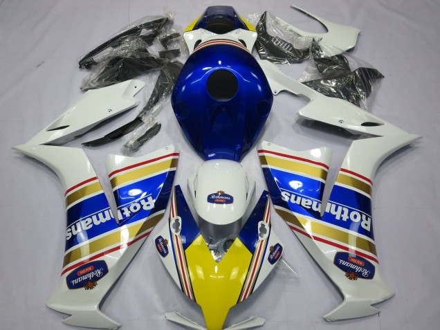2012-2016 Honda CBR1000RR Motorcycle Fairings - White Blue Gold Rothmans Canada Websites