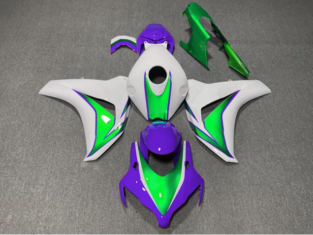 2008-2011 Honda CBR1000RR Motorcycle Fairings - White Green Purple The Joker Canada Websites