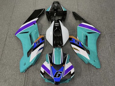 2004-2005 Honda CBR1000RR Motorcycle Fairings - White Teal Blue Purple Black 6 Canada Websites
