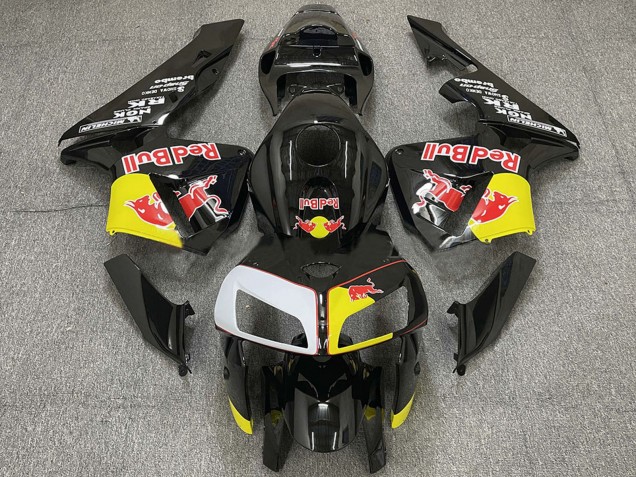 2005-2006 Honda CBR600RR Motorcycle Fairings - Black Yellow White Red Bull Canada Websites