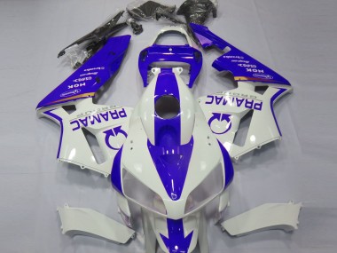2005-2006 Honda CBR600RR Motorcycle Fairings - White Blue Pramac Canada Websites