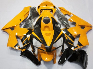 2005-2006 Honda CBR600RR Motorcycle Fairings - Bright Orange Glossy Black Design Canada Websites