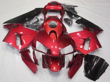 2003-2004 Honda CBR600RR Motorcycle Fairing Kits - Red Glossy Black Canada Websites