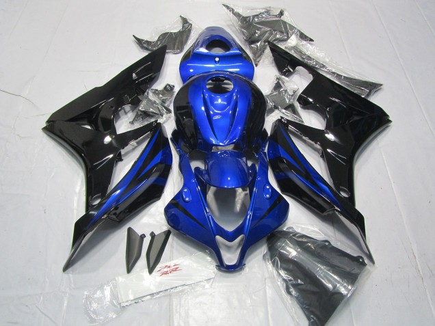 2007-2008 Honda CBR600RR Motorcycle Fairing Kits - Blue Glossy Black Canada Websites